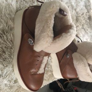 Coach Urban Hiker Platform Tan Booties  - Sz 9!